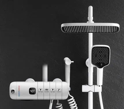 Gun Grey Piano Key Shower Head Hydraulic - Bellarte Enchanté Gun Grey Piano Key Shower Head Hydraulic